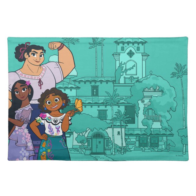 Encanto | Luisa, Isabela, & Mirabel Cloth Placemat (Front)