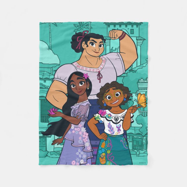 Encanto | Luisa, Isabela, & Mirabel Fleece Blanket (Front)
