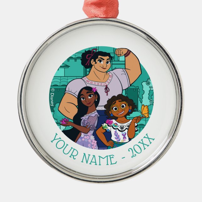 Encanto | Luisa, Isabela, & Mirabel Metal Ornament (Front)