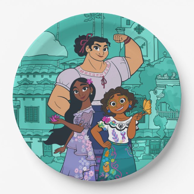 Encanto | Luisa, Isabela, & Mirabel Paper Plates (Front)