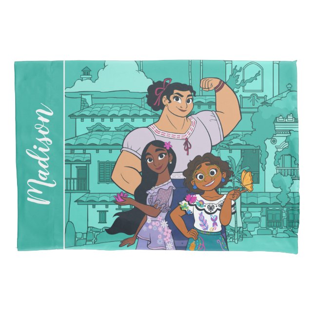 Encanto | Luisa, Isabela, & Mirabel Pillow Case (Front)