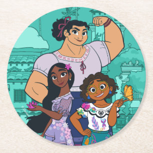Encanto   Luisa, Isabela, & Mirabel Round Paper Coaster