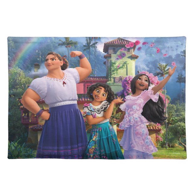Encanto | Luisa, Mirabel, & Isabela Cloth Placemat (Front)