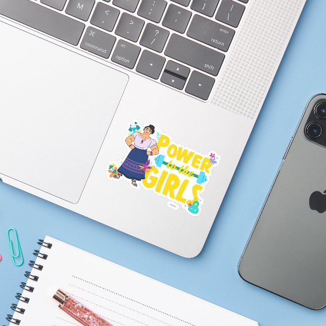 Encanto | Luisa - Power to the Girls Sticker (Laptop w/ iPhone)