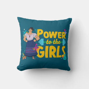 Encanto   Luisa - Power to the Girls Throw Pillow
