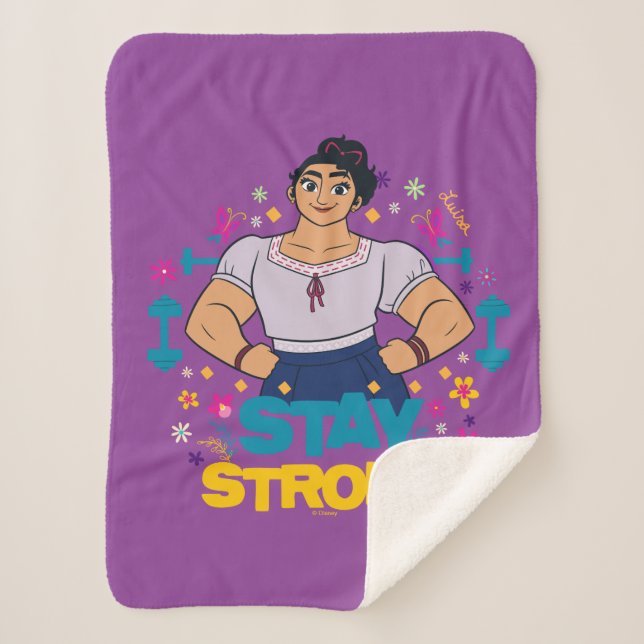 Encanto | Luisa - Stay Strong Sherpa Blanket (Front)