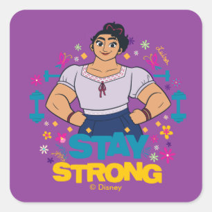 Encanto   Luisa - Stay Strong Square Sticker