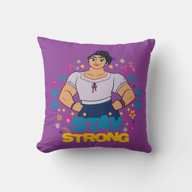 Encanto | Luisa - Stay Strong Throw Pillow (Front)