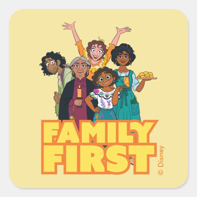 Encanto | Madrigal Family - Family First Square Sticker (Front)