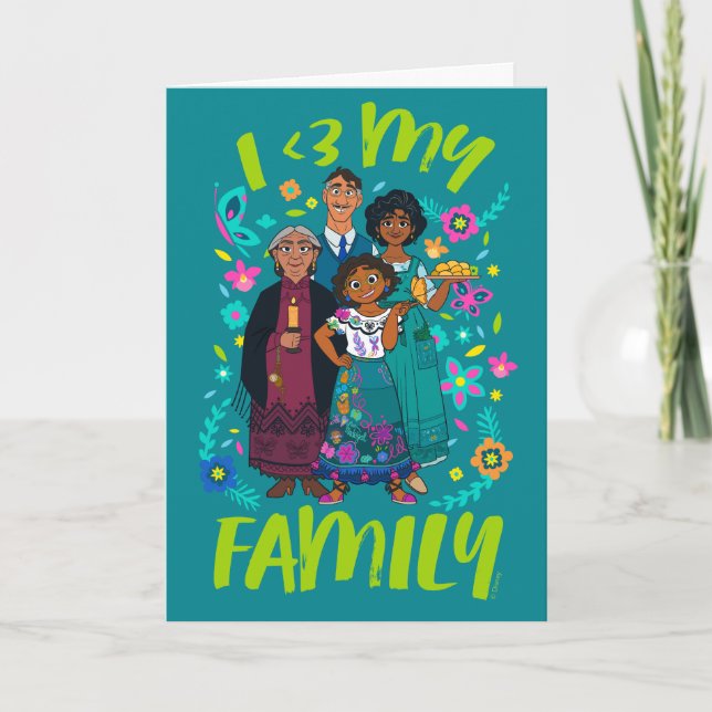 Encanto | Madrigal Family - I <3 My Family Card (Front)