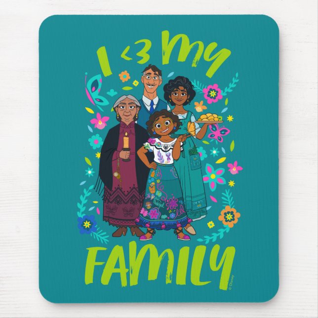 Encanto | Madrigal Family - I <3 My Family Mouse Pad (Front)