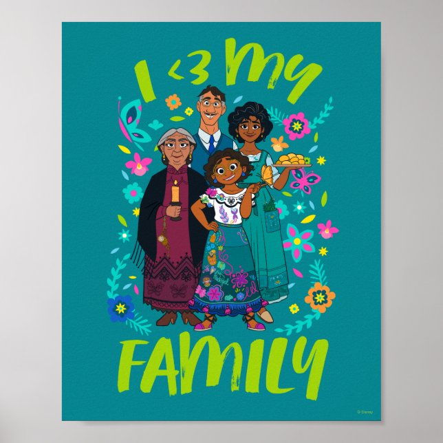 Encanto | Madrigal Family - I <3 My Family Poster (Front)