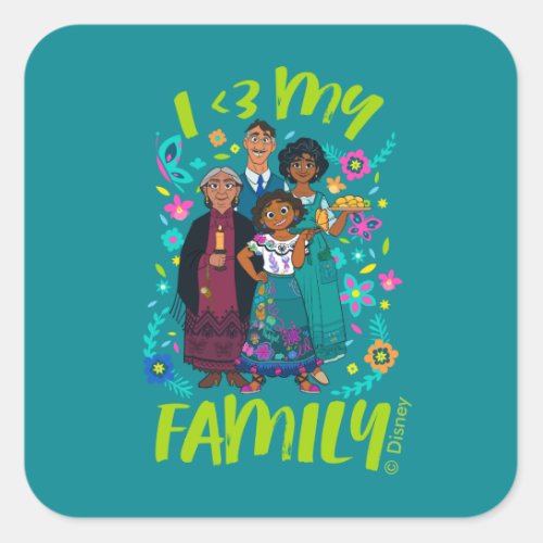 Encanto  Madrigal Family _ I 3 My Family Square Sticker