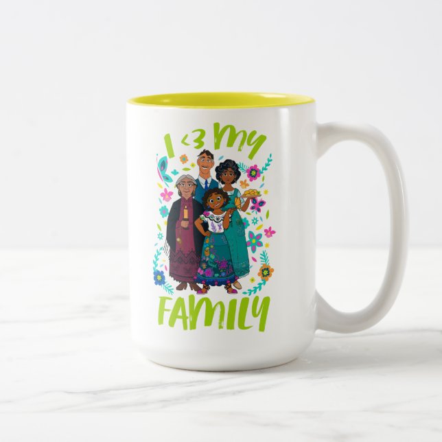 Encanto | Madrigal Family - I <3 My Family Two-Tone Coffee Mug (Right)