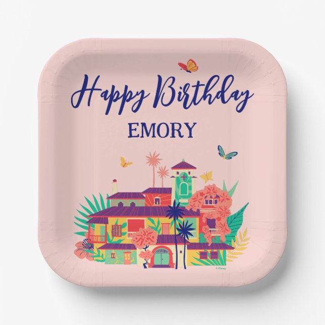 Encanto Magical Casa Madrigal Birthday Paper Plates (Front)
