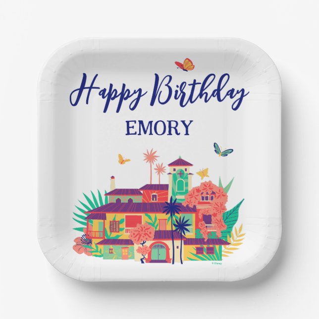 Encanto Magical Casa Madrigal Birthday Paper Plates (Front)