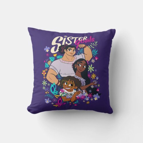 Encanto  Sister Goals Throw Pillow