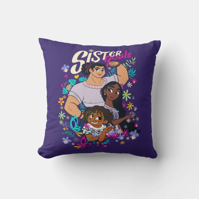 Encanto | Sister Goals Throw Pillow (Front)