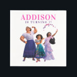 Encanto Sisters Birthday Napkins<br><div class="desc">Celebrate your child's Encanto themed Birthday with these Encanto Sisters paper napkins. Personalize by adding your child's name and age!</div>