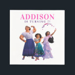 Encanto Sisters Birthday Napkins<br><div class="desc">Celebrate your child's Encanto themed Birthday with these Encanto Sisters paper napkins. Personalize by adding your child's name and age!</div>