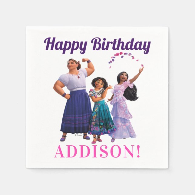 Encanto Sisters Birthday Napkins (Front)