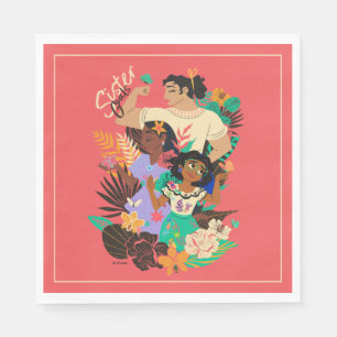 Encanto Sisters Sister Goals Floral Graphic Napkins
