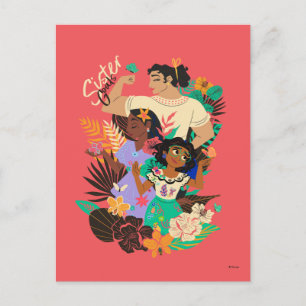 Encanto Sisters   Sister Goals Floral Graphic Postcard