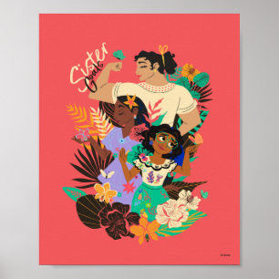 Encanto Sisters Sister Goals Floral Graphic Poster