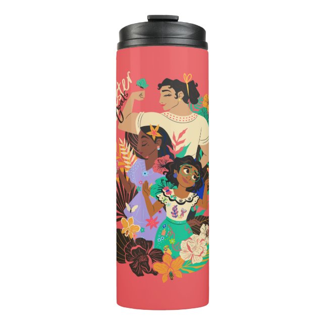 Encanto Sisters | Sister Goals Floral Graphic Thermal Tumbler (Front)