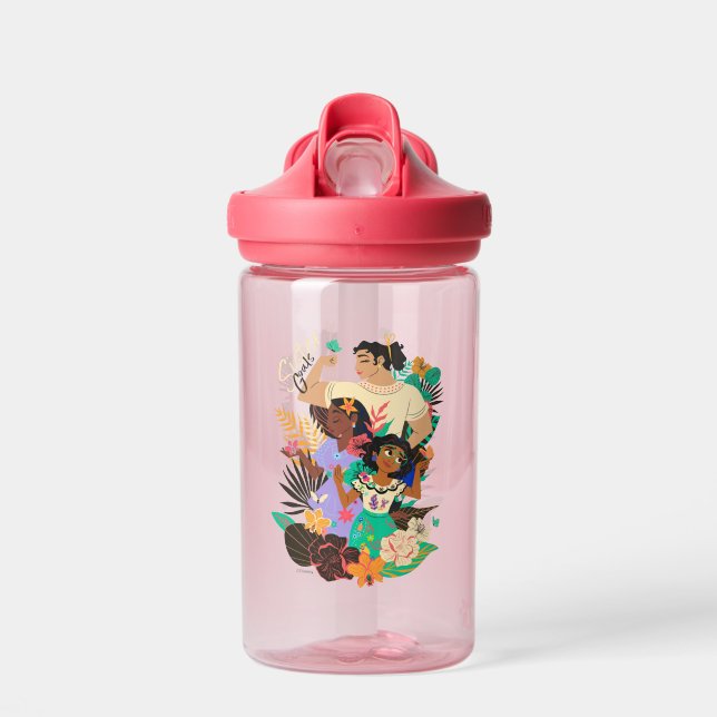 Encanto Sisters | Sister Goals Floral Graphic Water Bottle (Front)