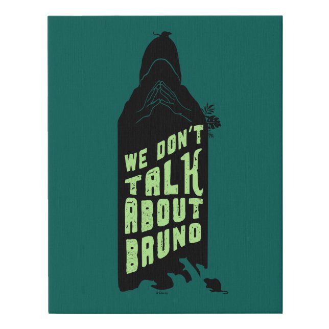 Encanto | "We Don't Talk About Bruno" Silhouette Faux Canvas Print (Front)