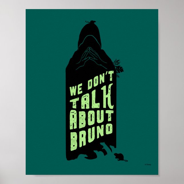 Encanto | "We Don't Talk About Bruno" Silhouette Poster (Front)