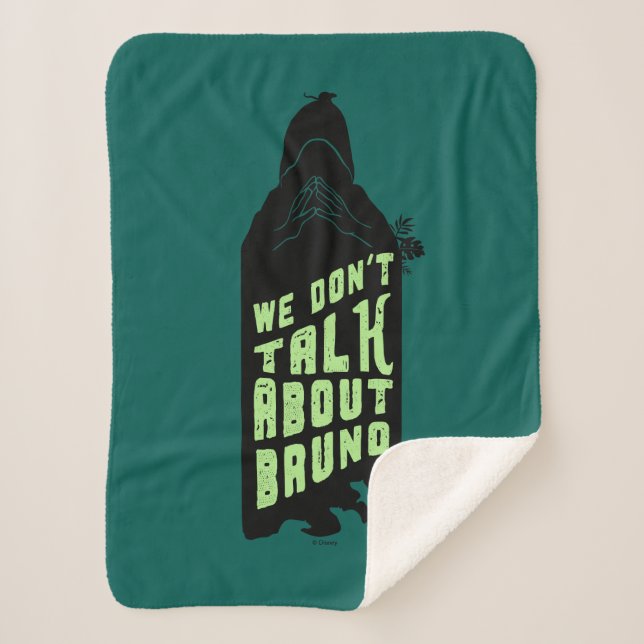 Encanto | "We Don't Talk About Bruno" Silhouette Sherpa Blanket (Front)