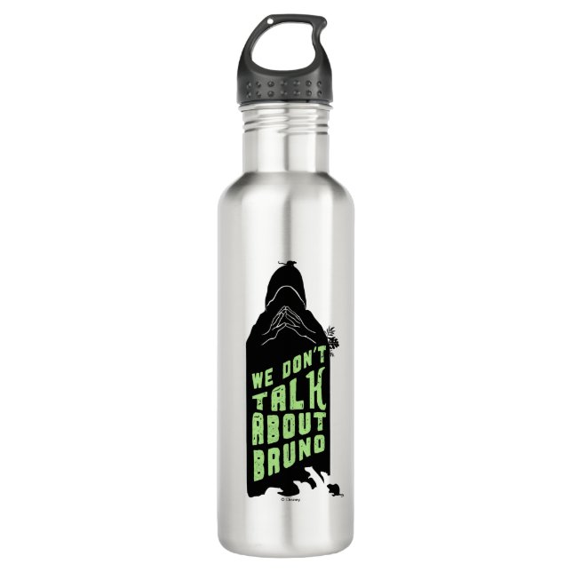 Encanto | "We Don't Talk About Bruno" Silhouette Stainless Steel Water Bottle (Front)