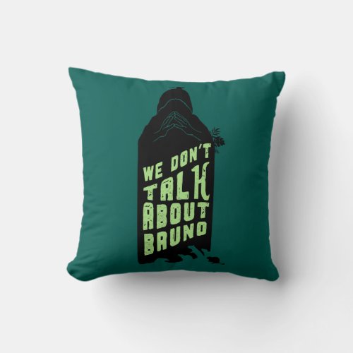 Encanto  We Dont Talk About Bruno Silhouette Throw Pillow