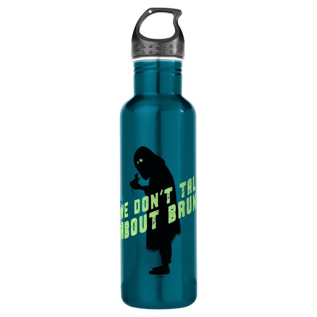 Encanto | "We Don't Talk About Bruno" Typography Stainless Steel Water Bottle (Front)