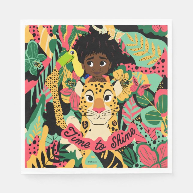 Encanto's Antonio Floral Graphic - Time to Shine Napkins (Front)