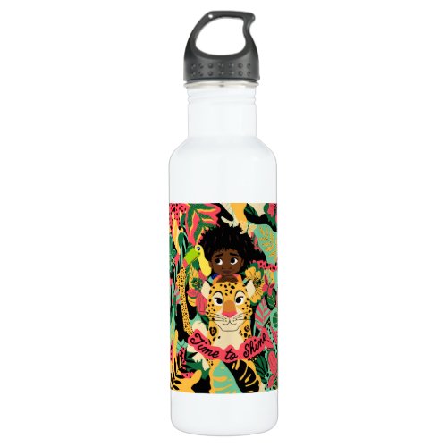 Encantos Antonio Floral Graphic _ Time to Shine Stainless Steel Water Bottle