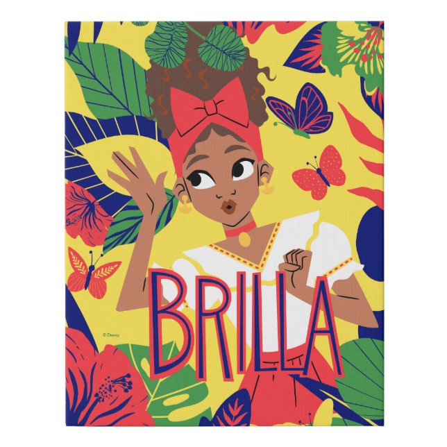 Encanto's Dolores | Floral Graphic Faux Canvas Print (Front)