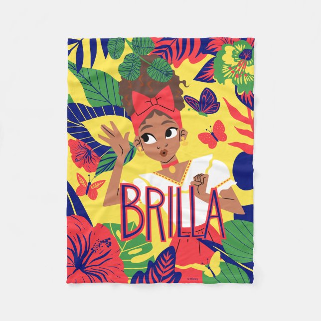 Encanto's Dolores | Floral Graphic Fleece Blanket (Front)