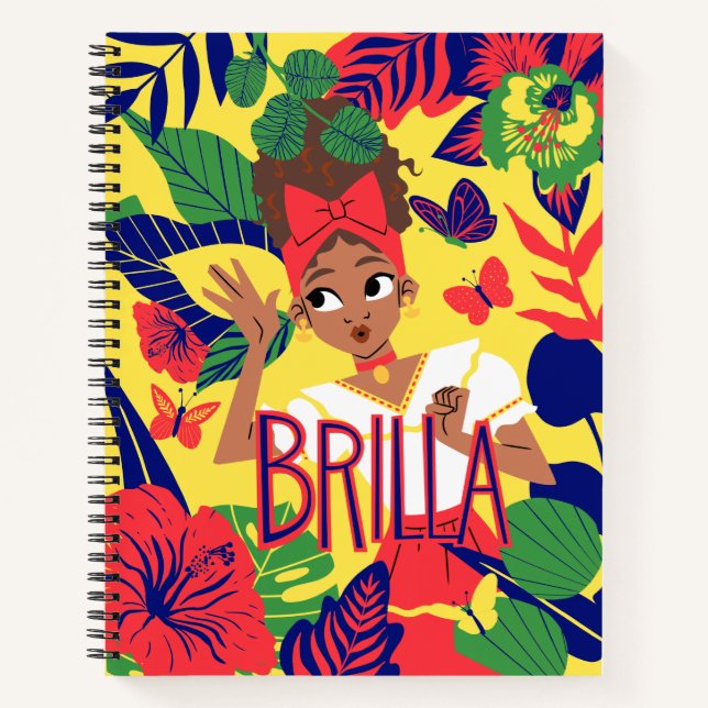 Encanto's Dolores | Floral Graphic Notebook (Front)
