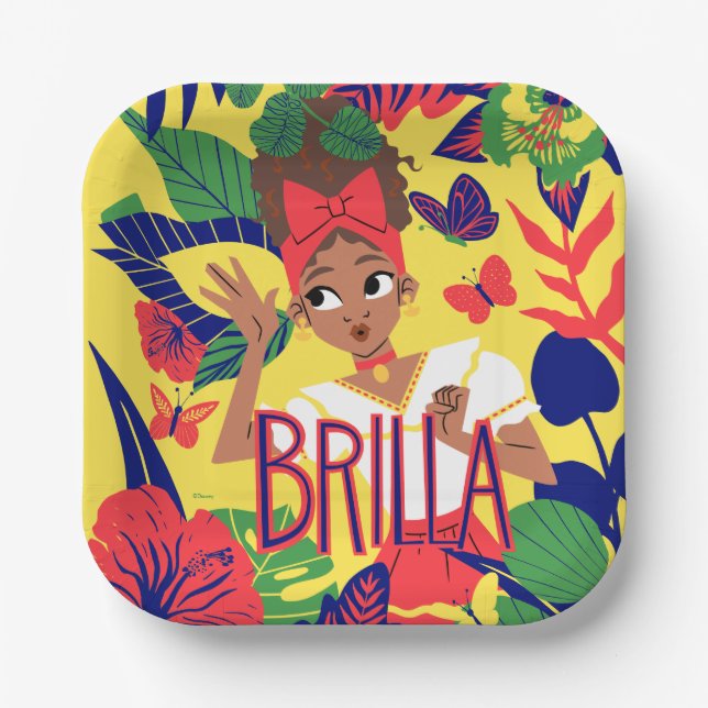 Encanto's Dolores | Floral Graphic Paper Plates (Front)