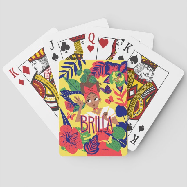 Encanto's Dolores | Floral Graphic Playing Cards (Back)