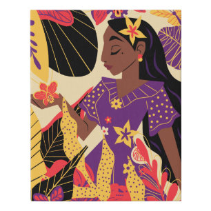 Encanto's Isabela   Floral Graphic Faux Canvas Print
