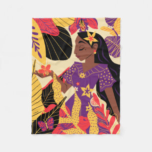 Encanto's Isabela   Floral Graphic Fleece Blanket