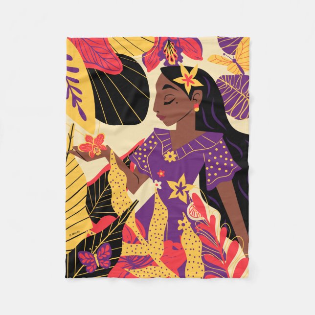 Encanto's Isabela | Floral Graphic Fleece Blanket (Front)
