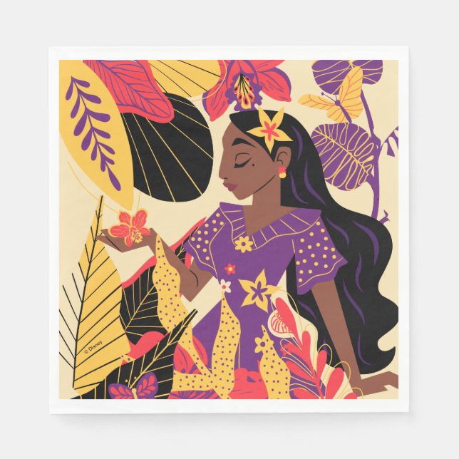 Encanto's Isabela | Floral Graphic Napkins (Front)