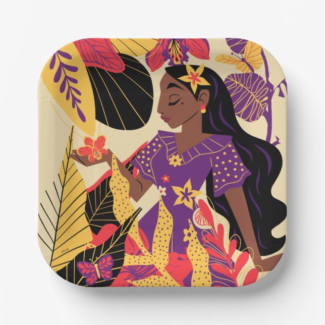 Encanto's Isabela | Floral Graphic Paper Plates (Front)