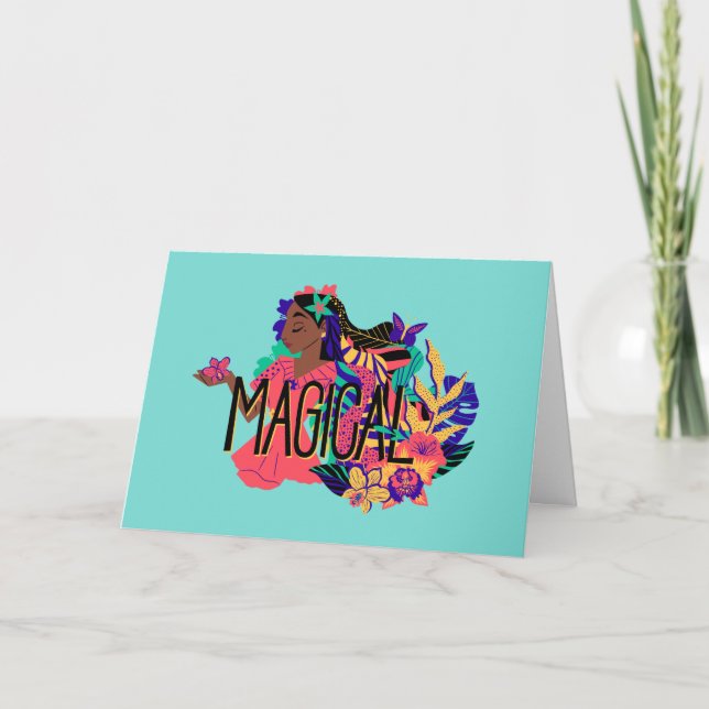 Encanto's Isabella | Magical Floral Graphic Card (Front)