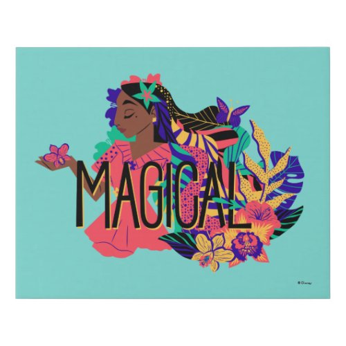 Encantos Isabella  Magical Floral Graphic Faux Canvas Print
